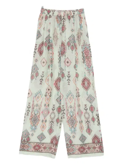 Ermanno Scervino Multicolor Graphic-print Trousers In Multi