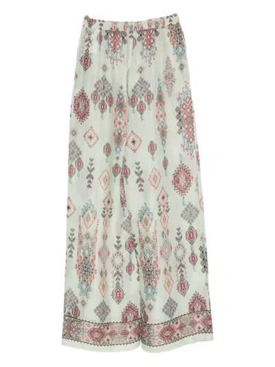 Ermanno Scervino Multicolor Graphic-print Trousers In Multi