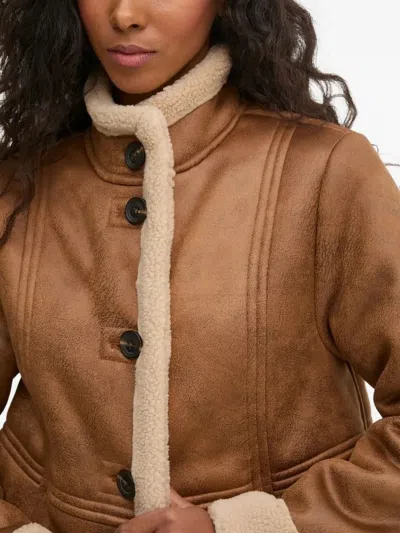 Hoss Intropia Button-fastening Fleece-lined Jacket In Brown