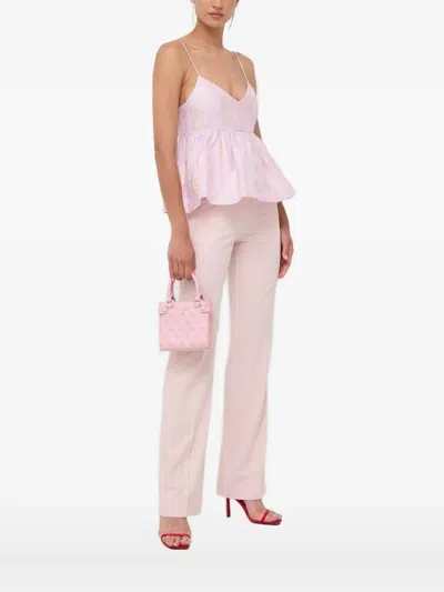 花卉印花束腰伞摆上衣