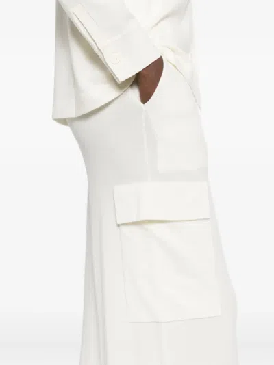 P.a.r.o.s.h Drawstring Pocket Trousers In White