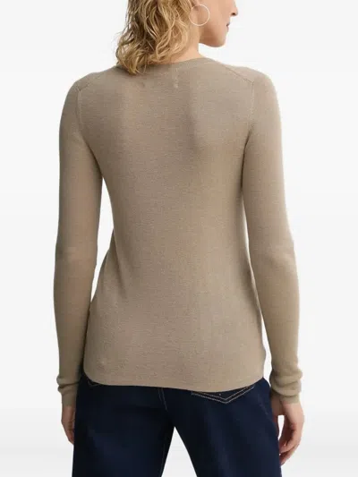 Marc O'polo Button-front Ribbed Cardigan In Neutral