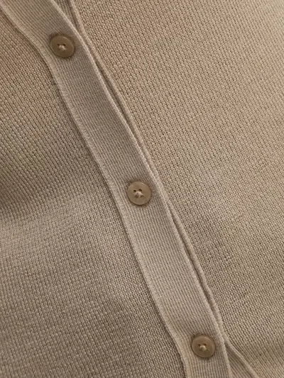 Marc O'polo Button-front Ribbed Cardigan In Neutral