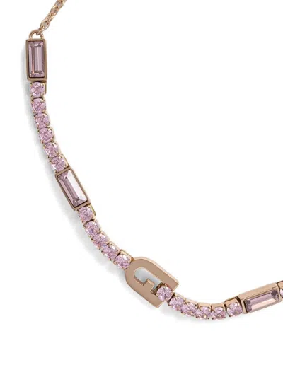 Furla Embellished Chain Necklace In Gold