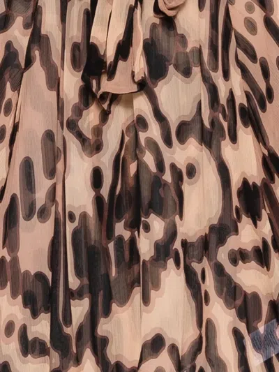 Ba&sh Alof Neck-tie Graphic-print Blouse In Animal Print