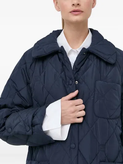 菱纹图案绗缝外套