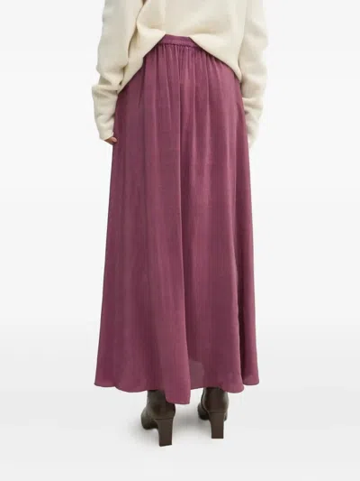 Hoss Intropia Elastic-waist Midi A-line Skirt In Purple