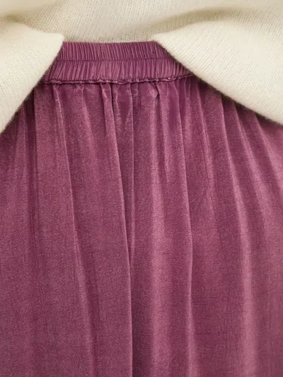 Hoss Intropia Elastic-waist Midi A-line Skirt In Purple