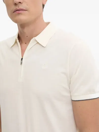 Hackett Cotton Polo Shirt In Neutral