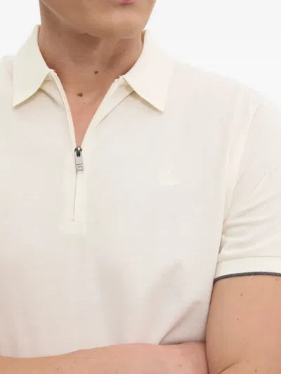 Hackett Cotton Polo Shirt In Neutral