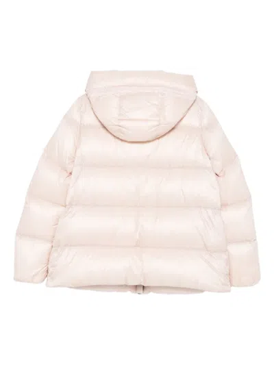 Moncler Serittes Hooded Short Down Jacket Clothing In Pink