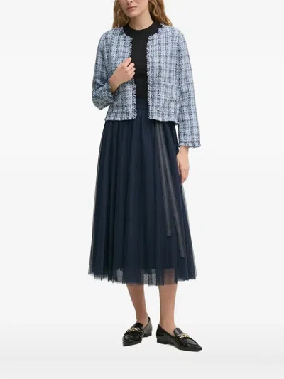 粗花呢磨损边夹克