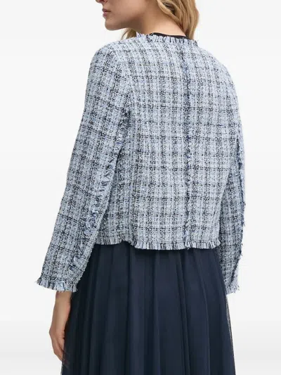 粗花呢磨损边夹克