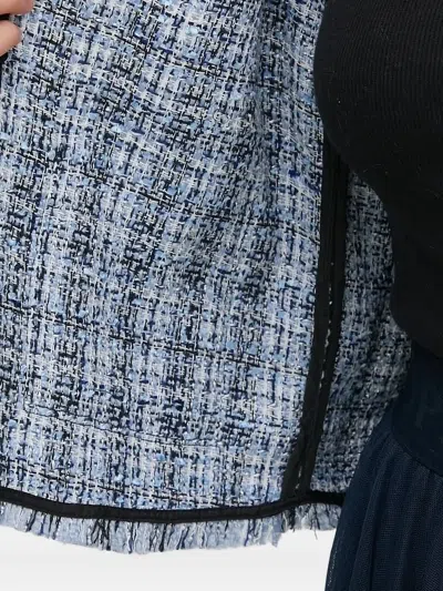 粗花呢磨损边夹克