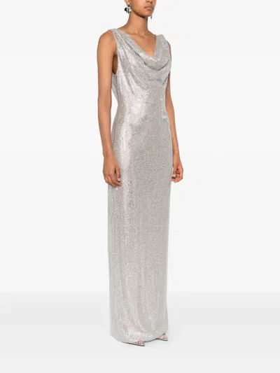 Giuseppe Di Morabito Micro Rhinestone Dress In Neutral