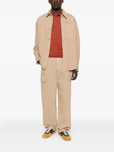 A.p.c. A. P.c. Cotton Cargo Trousers In Neutral