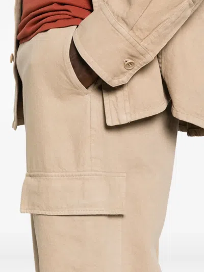 A.p.c. A. P.c. Cotton Cargo Trousers In Neutral