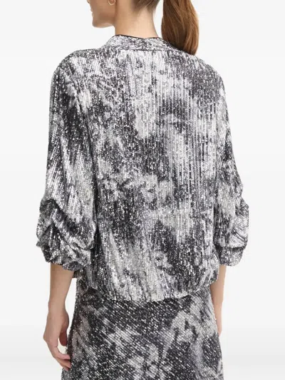 Diane Von Furstenberg Laredo Jacket In Shadow Dancer Black