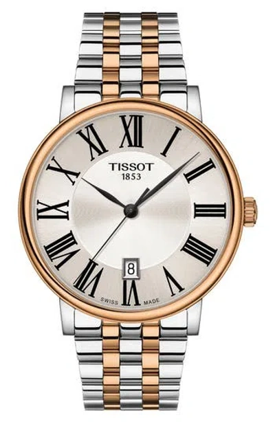 Tissot T-classic Carson Quartz Bracelet Watch, 40mm In Silver