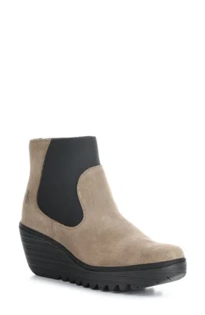 Fly London Yade Wedge Bootie In Brown