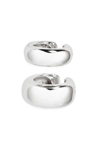 Open Edit Set Of Jumbo Ear Cuffs In Silver