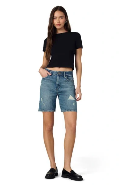 Joe's The Joey Distressed Long Denim Shorts