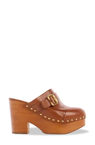 Chloé Jeannette Wedge Clogs In Brown