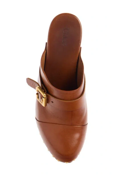 Chloé Jeannette Wedge Clogs In Brown