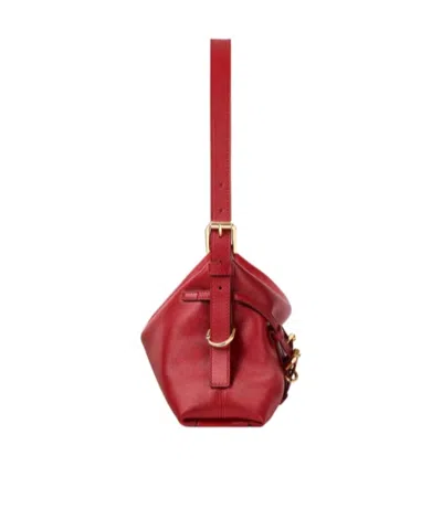Givenchy Mini Voyou Buckle-detail Leather Tote Bag In Red