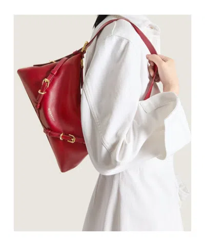 Givenchy Mini Voyou Buckle-detail Leather Tote Bag In Red