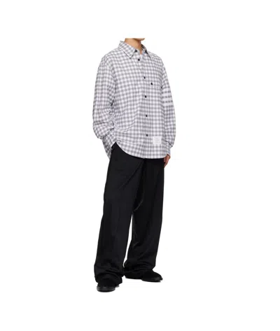Thom Browne Gingham-pattern Shirt In Gray