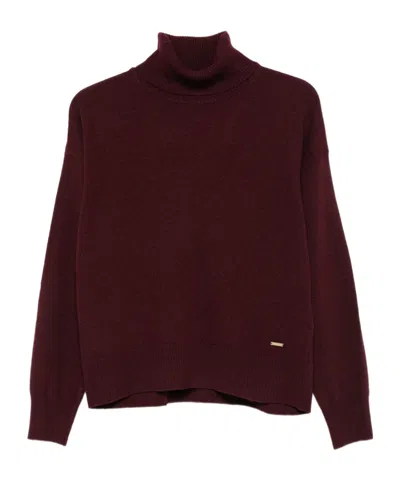 Woolrich Women Bordeaux High-neck Sweater, Xs Luxury Sweaters & Knitwear For Women Darveys In Brown