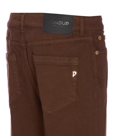 Dondup Trousers With Rolled Cuffs And Pockets In Brown