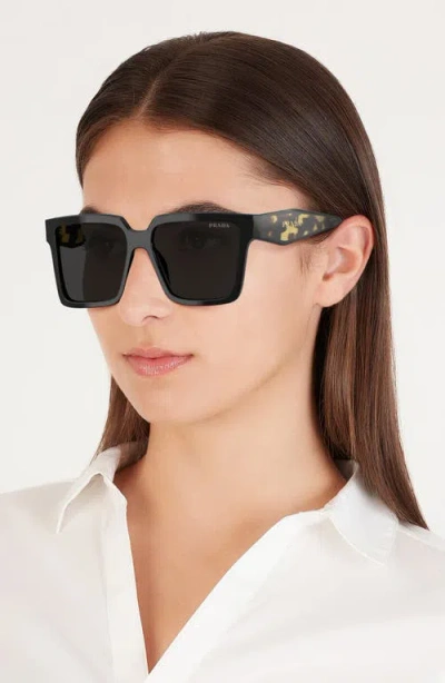 Prada Womens Black Pr 24zs Square-frame Acetate Sunglasses In Black