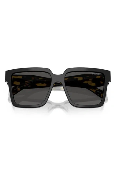 Prada Womens Black Pr 24zs Square-frame Acetate Sunglasses In Black