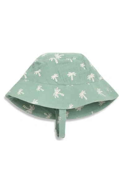 Jojo Maman Bébé Jojo Maman Bebe Cotton Gauze Romper & Hat Set In Brown