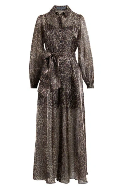 Julia Jordan Women's Belted Long-sleeve Shirtdress In Brown