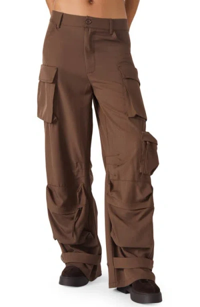 Steve Madden Duo Cargo Pants In Brown