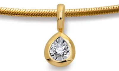 Monica Vinader Solitaire Lab Grown Diamond Pendant Snake Chain Necklace