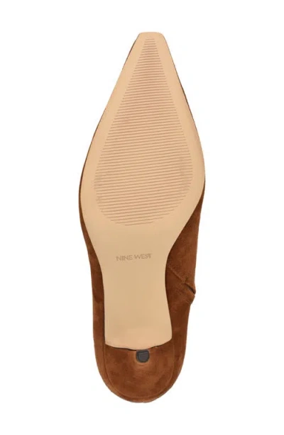 Nine West Women's Ohmy Pointy Snip Toe Stiletto Booties In Brown