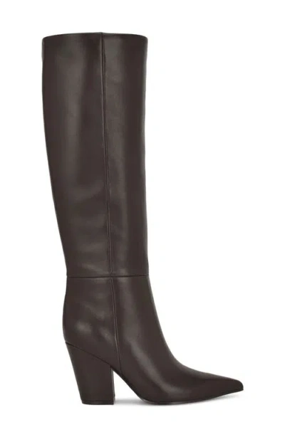 Nine West Adera Pointed Toe Knee High Boot In Brown
