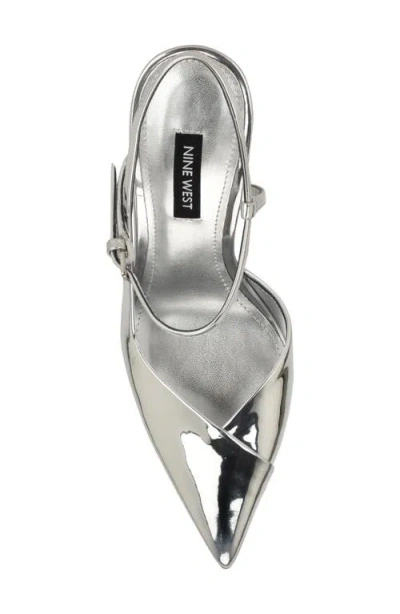 Nine West Women's Franka Ankle Strap Stiletto Pumps In Silver