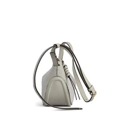 Radley London The Iris Small Zip Top Croc-embossed Leather Crossbody In White
