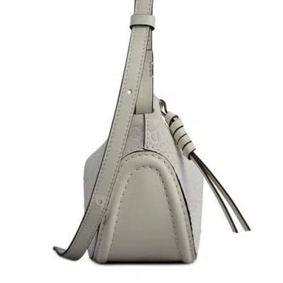 Radley London The Iris Small Zip Top Croc-embossed Leather Crossbody In White