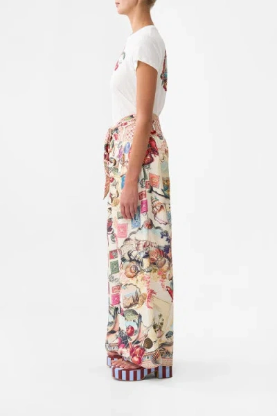 Camilla Relaxed Pant With Tie Front Notes From The Road In Multi