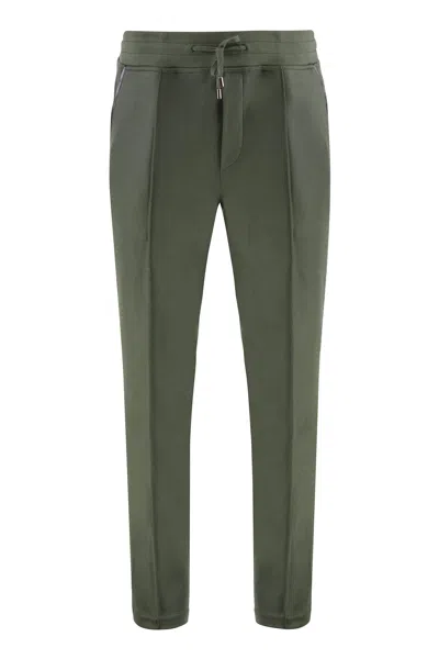 Moorer Matthew Virgin Wool Track Pants In Green