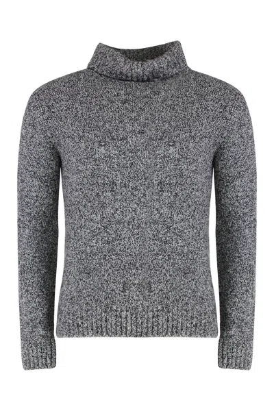 Moorer Gordon Wool And Cachemire Turtleneck Pullover In Gray