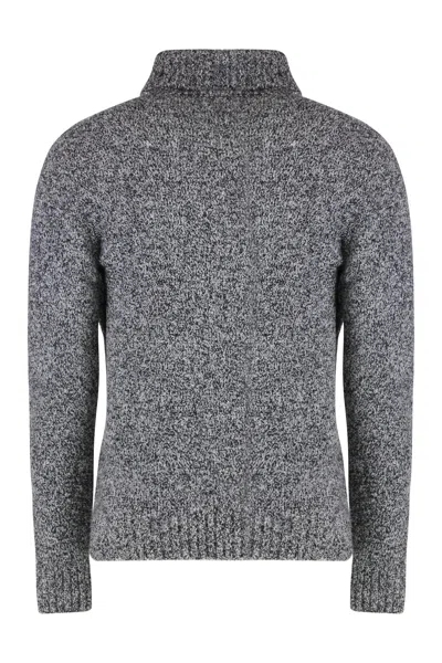 Moorer Gordon Wool And Cachemire Turtleneck Pullover In Gray