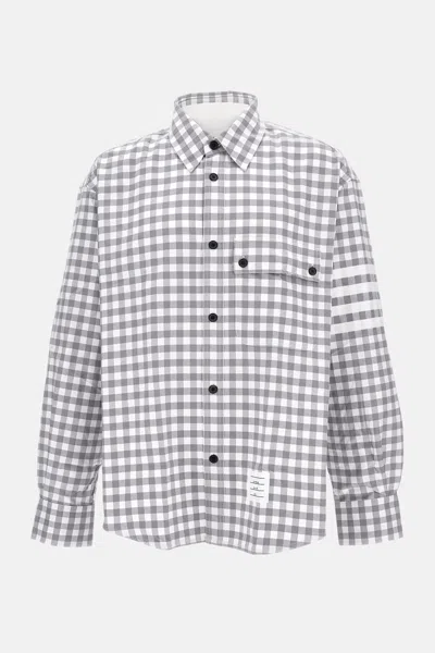 Thom Browne Gingham-pattern Shirt In White