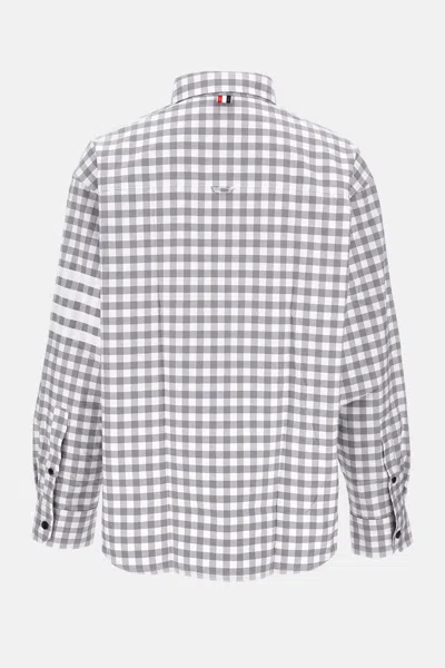 Thom Browne Gingham-pattern Shirt In White